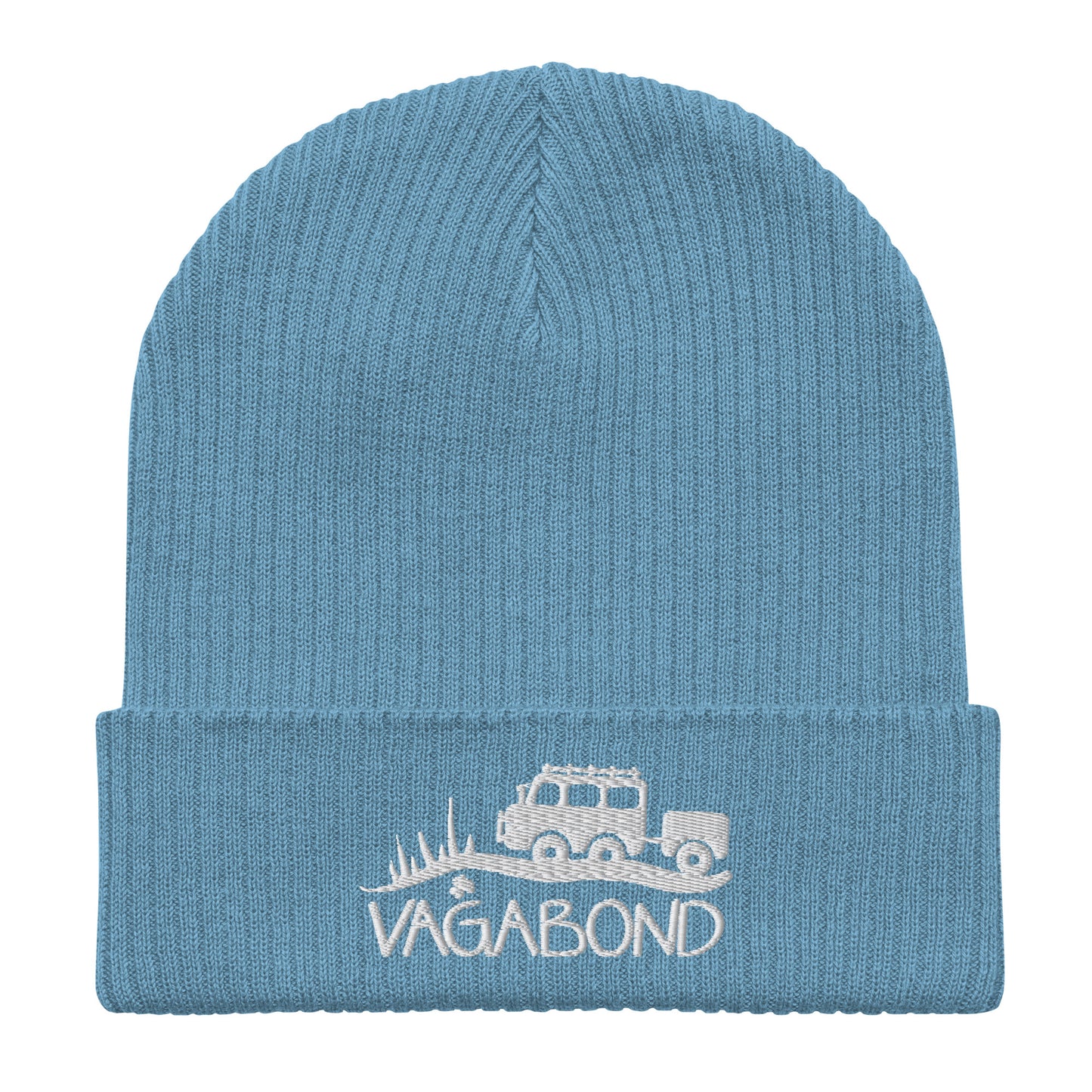 Organic Ribbed VagaBeanie - Light Avio Blue