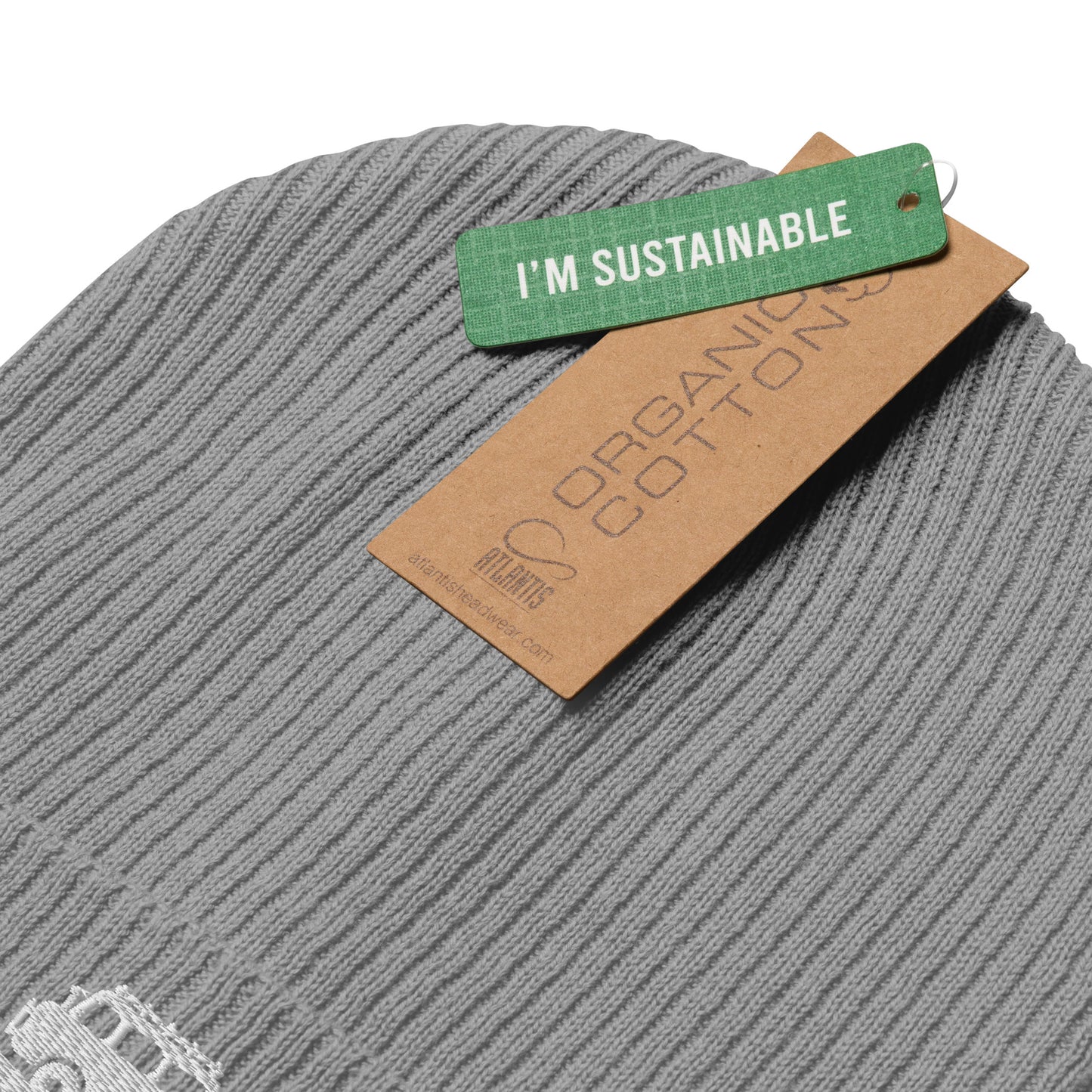 Organic Ribbed VagaBeanie - Light Grey