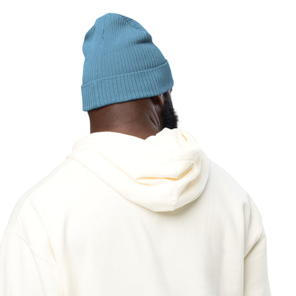 Organic Ribbed VagaBeanie - Light Avio Blue