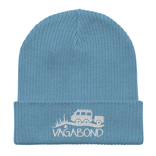 Organic Ribbed VagaBeanie - Light Avio Blue