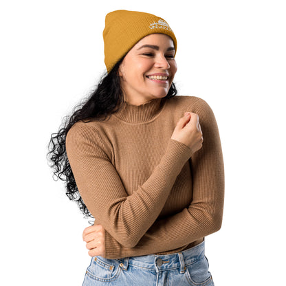 Organic Ribbed VagaBeanie - Mustard Yellow