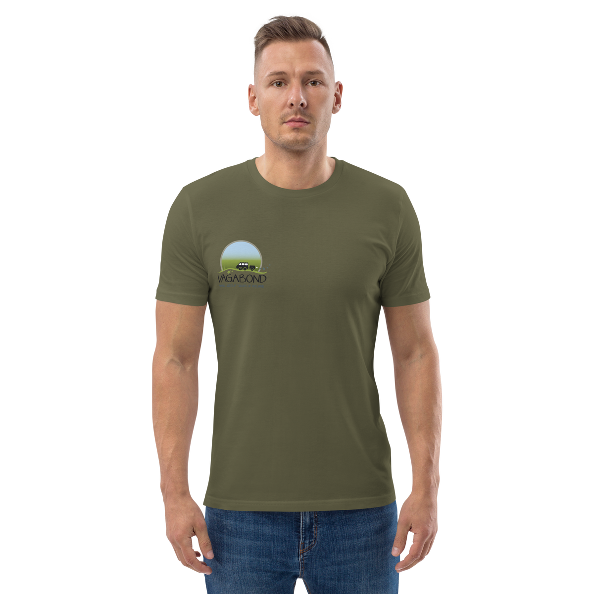 100% Organic Cotton VagaMap Tee - Khaki Green